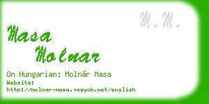 masa molnar business card
